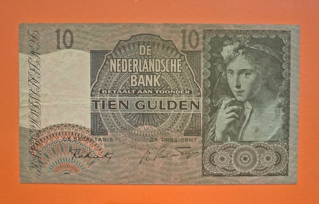 10 gulden1941, Meisje, 2e uitgifte, REPLACEMENT cat. PL38.bR, Postzegels en Munten, Bankbiljetten | Nederland, Verzenden, 10 gulden
