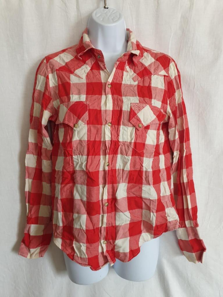 Mooie rood wit geblokte blouse. Mt M Merk Zara Woman, Maat 38/40 (M), ., Ophalen of Verzenden, Zo goed als nieuw