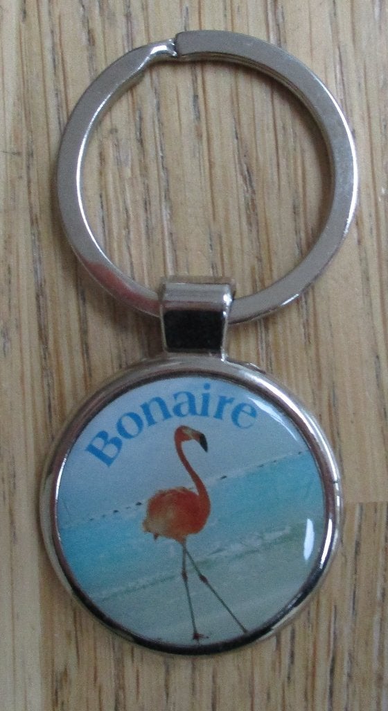 sleutelhanger rose flamingo Bonaire vogel zee, Ophalen of Verzenden, Nieuw