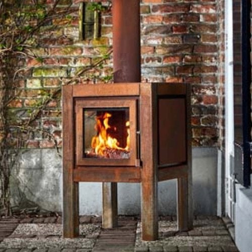 Buitenkachel Quaruba L Cortenstaal Tuinhaard, Info@dekachelerij.nl, Nieuw, Ophalen of Verzenden, Coevorderstraatweg 63