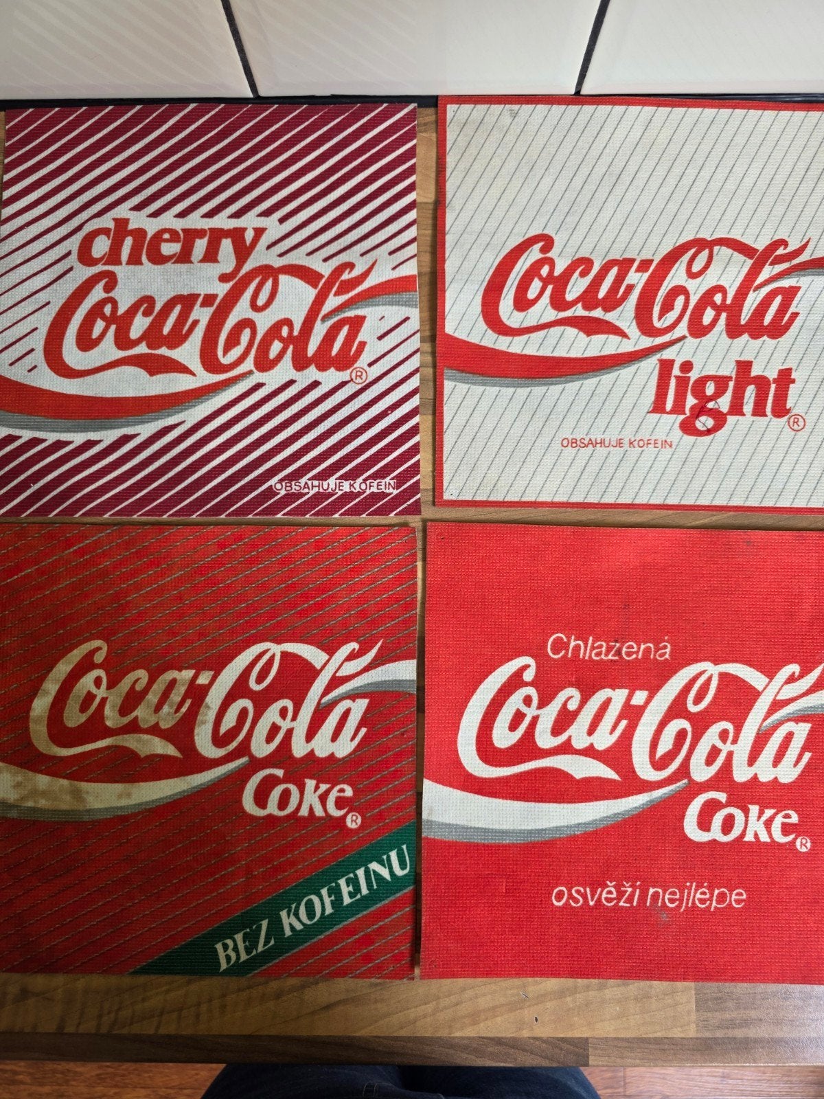 Coca-Cola onderzetters - set van 4, Ophalen of Verzenden, Gebruikt, Gebruiksvoorwerp