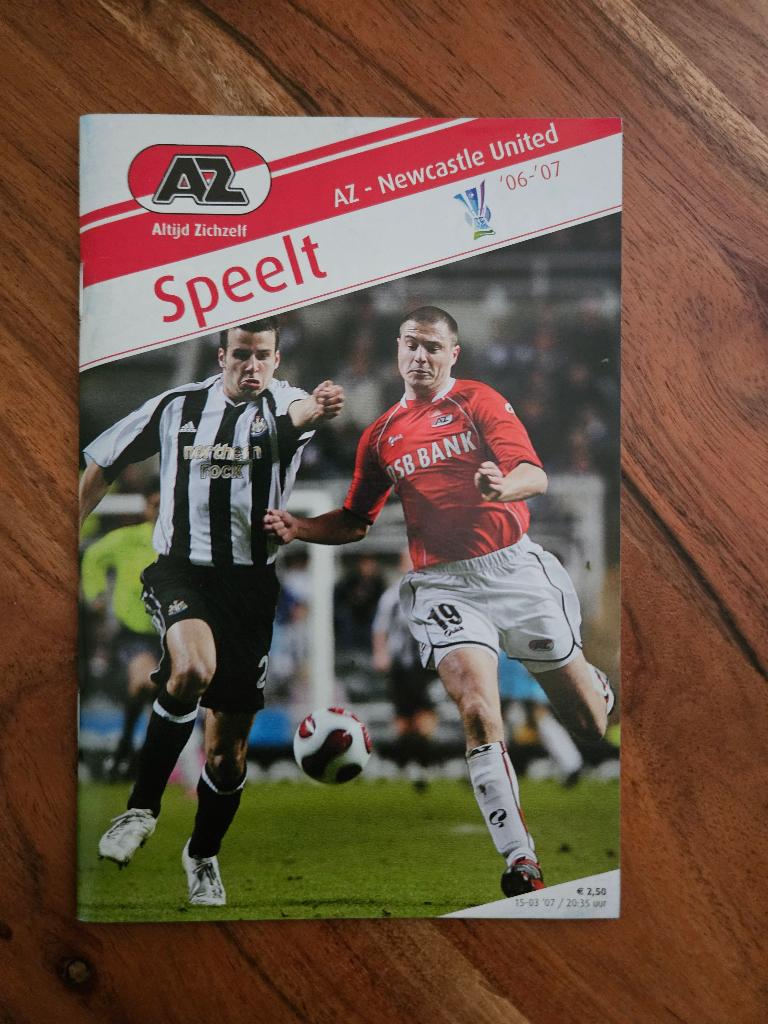 ⚽ Programma Uefa-Cup AZ - Newcastle Utd 2006-2007 ⚽, Verzenden, Zo goed als nieuw, AZ, Boek of Tijdschrift
