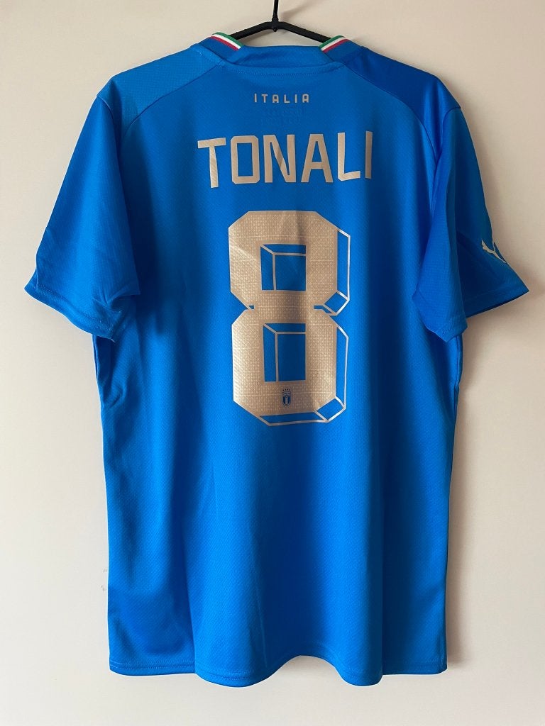 Tonali #8 Italie Puma Voetbalshirt Maat M 2022 Home, Puma, Ophalen of Verzenden, Zo goed als nieuw, Voetbal