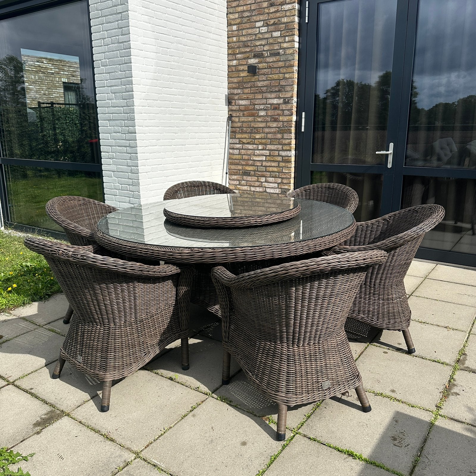 4 Seasons Outdoor tuinset rond 170 cm – 6 stoelen
