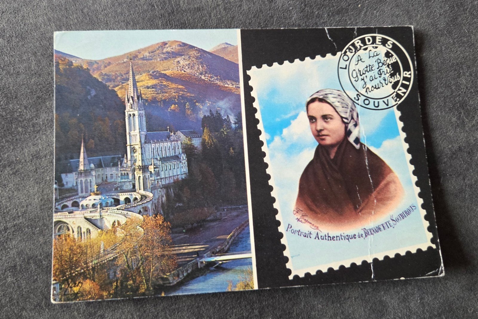 Oude Ansichtkaart Lourdes - Bernadette Soubirous, Verzenden, 1960 tot 1980, Gelopen, Frankrijk