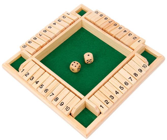 Shut the Box - Dobbelspel - 4 Spelers - Nieuw -, Ophalen of Verzenden, Nieuw