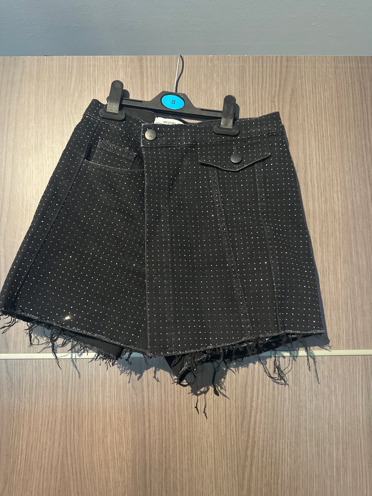 Zwarte glitter skort - Maat XS, Zwart, Nieuw, Ophalen of Verzenden, Maat 34 (XS) of kleiner