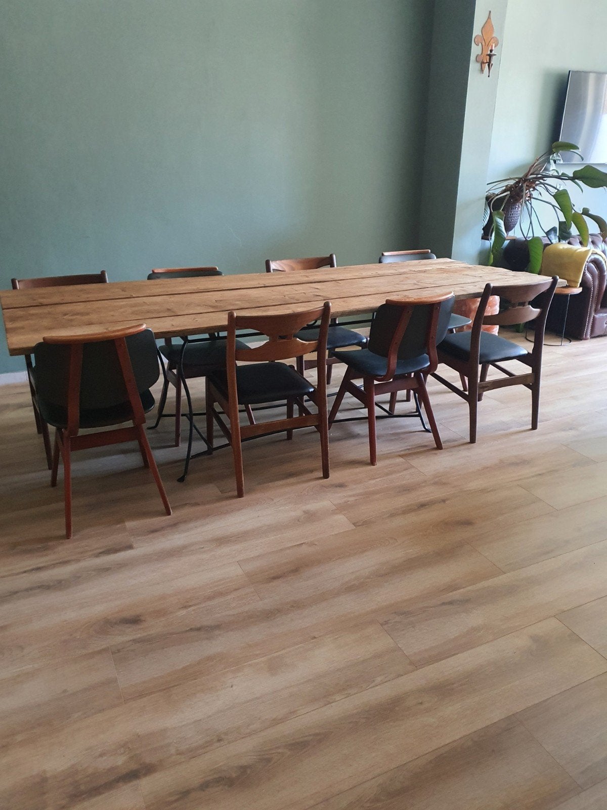 Grote tafel 8 persoons, Huis en Inrichting, Tafels | Eettafels, Ophalen, Rechthoekig, 200 cm of meer, 50 tot 100 cm