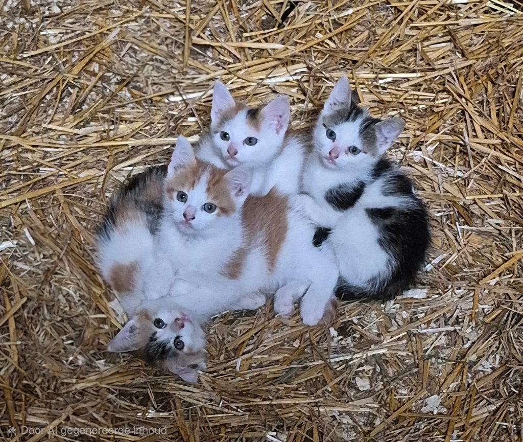 Te koop: lieve boerderijkitten, Kater, Kortharig, 0 tot 2 jaar