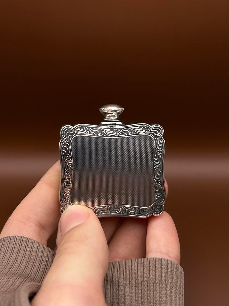 925 Sterling Zilver antiek mini parfumflesje, Antiek en Kunst, Ophalen of Verzenden, Zilver