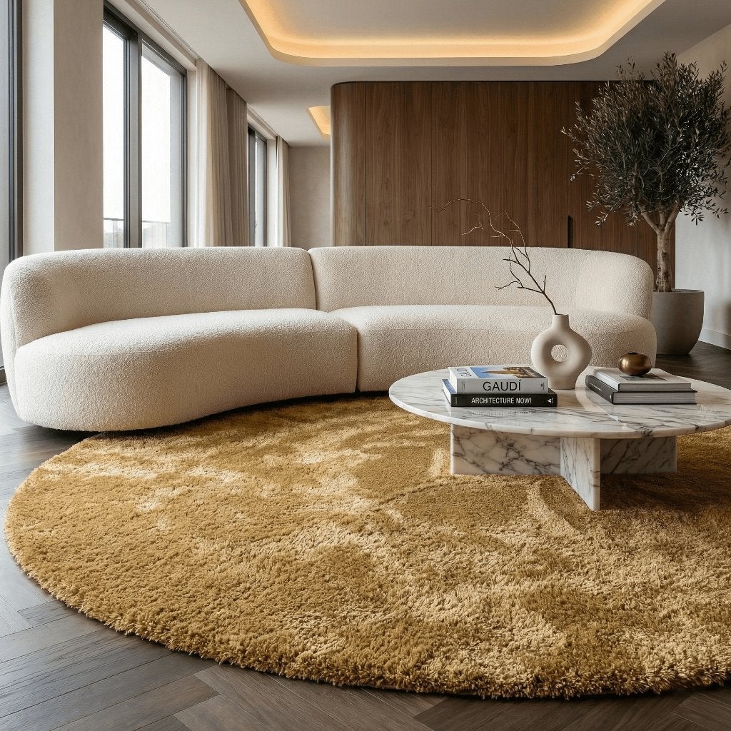 NIEUW Rond Vloerkleed Brinker Puglia Fall Oker - 200cm, Geel, Brinker, Brinker, Rond