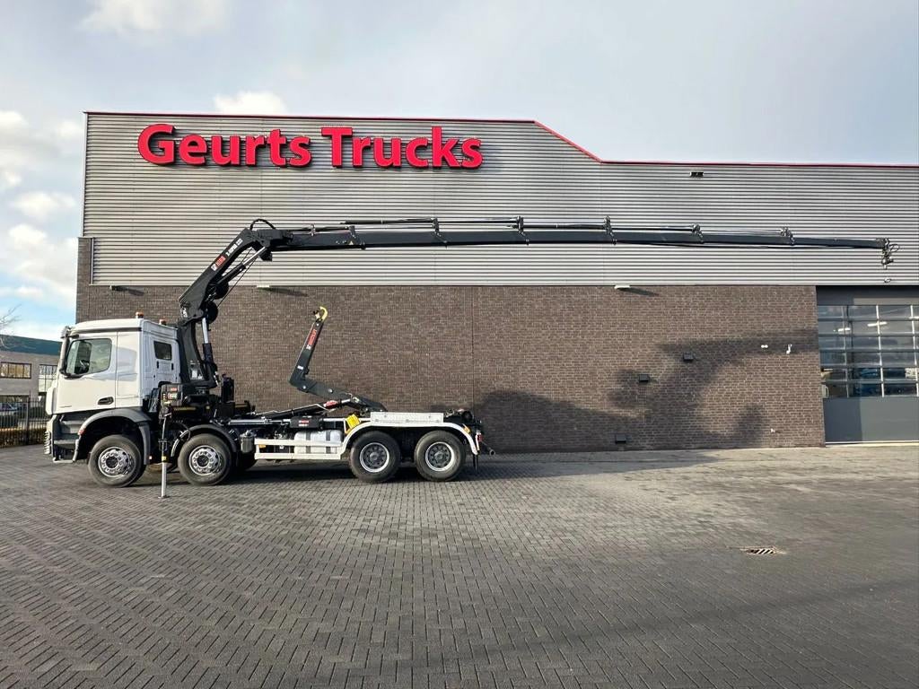 Mercedes-Benz AROCS 4148 8X4 MET MULTILIFT ULT T 21 S51 HAAK, Automaat, Achterwielaandrijving, Euro 6, Wit