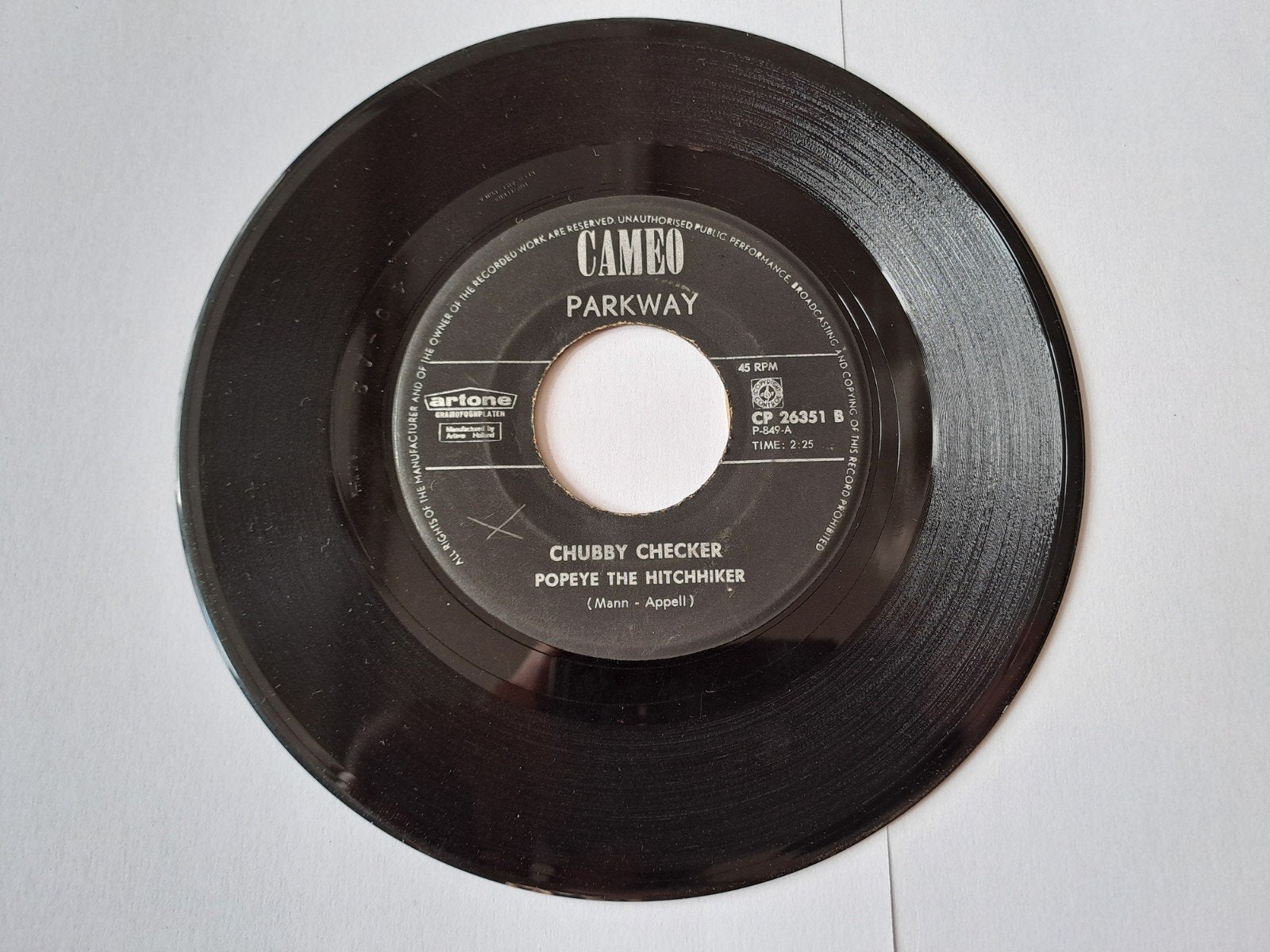 Chubby Checker - Limbo Rock / Popeye the Hitchhiker 7 inch, Gebruikt, 7 inch, Ophalen of Verzenden, Pop