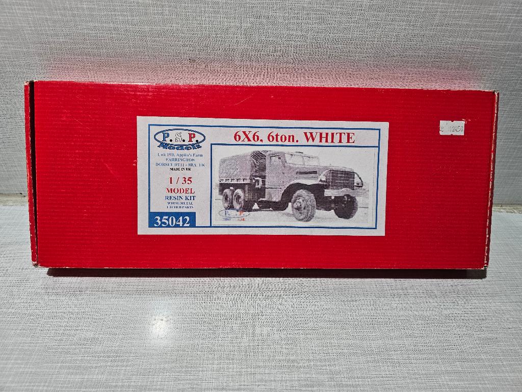 P.S.P 6x6ton WHITE modelbouwvoertuig, Overige merken, 1:50 of kleiner, Ophalen of Verzenden, Zo goed als nieuw