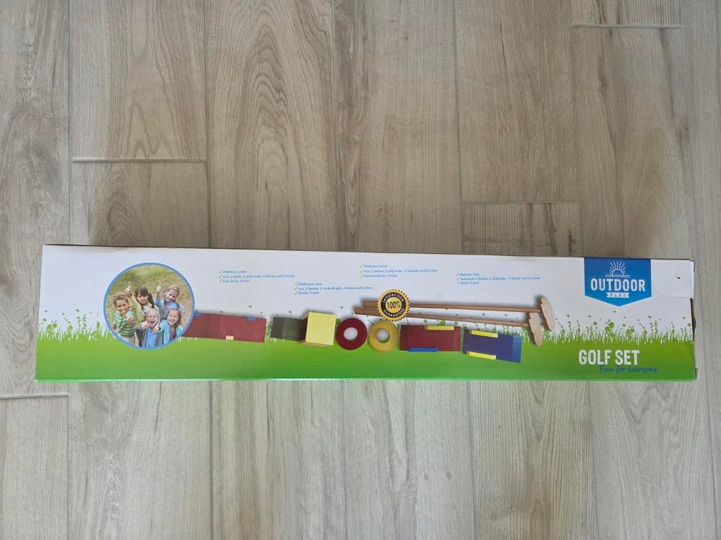 XXL Golfset Buitenspeelgoed - Houten Golfspel voor Kinderen, Ophalen of Verzenden, Nieuw