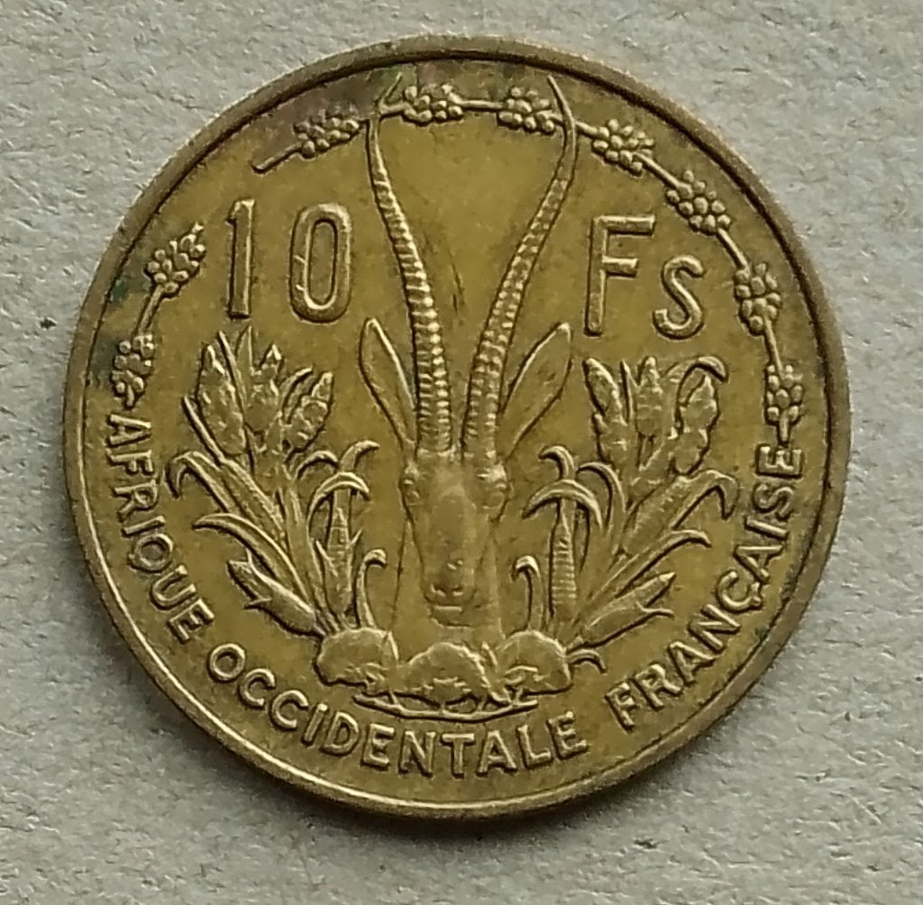 Frans West Afrika, 10 francs 1956, Ophalen of Verzenden, Overige landen, Losse munt
