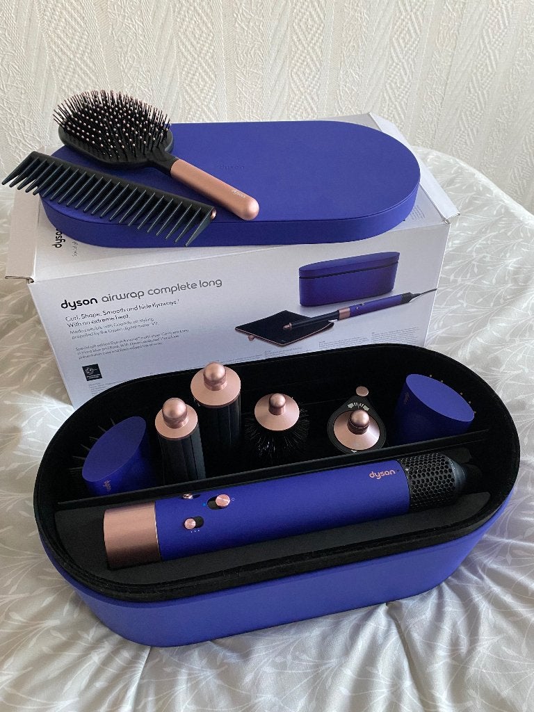 Dyson Airwrap Complete Long Blauw/Rosé, Witgoed en Apparatuur, Ophalen of Verzenden, Zo goed als nieuw, Haarverzorging