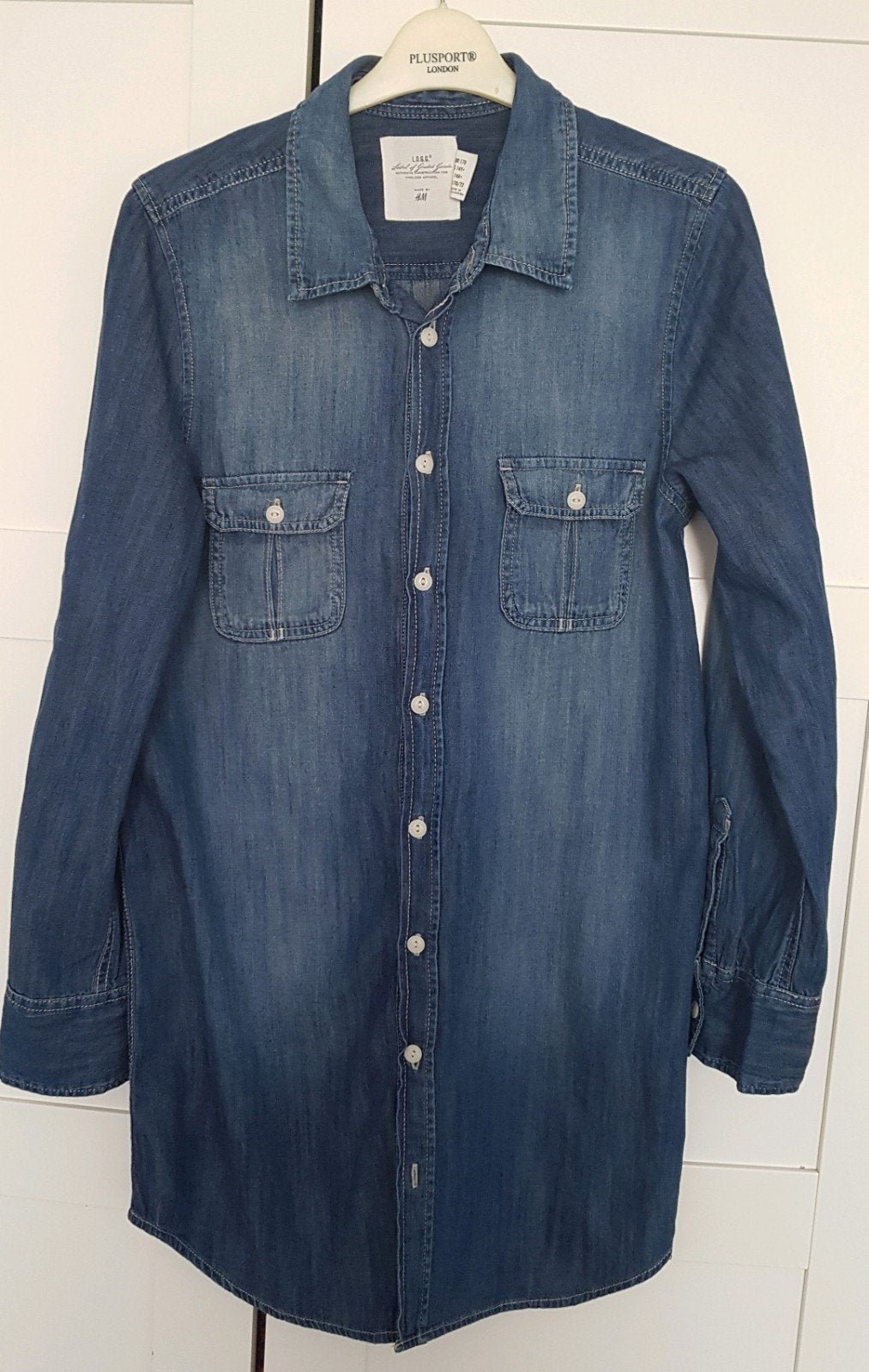 H&M spijkerblouse jurk  maat 170 (14Y+), Kinderen en Baby's, Meisje, H&M, Overhemd of Blouse, Ophalen of Verzenden