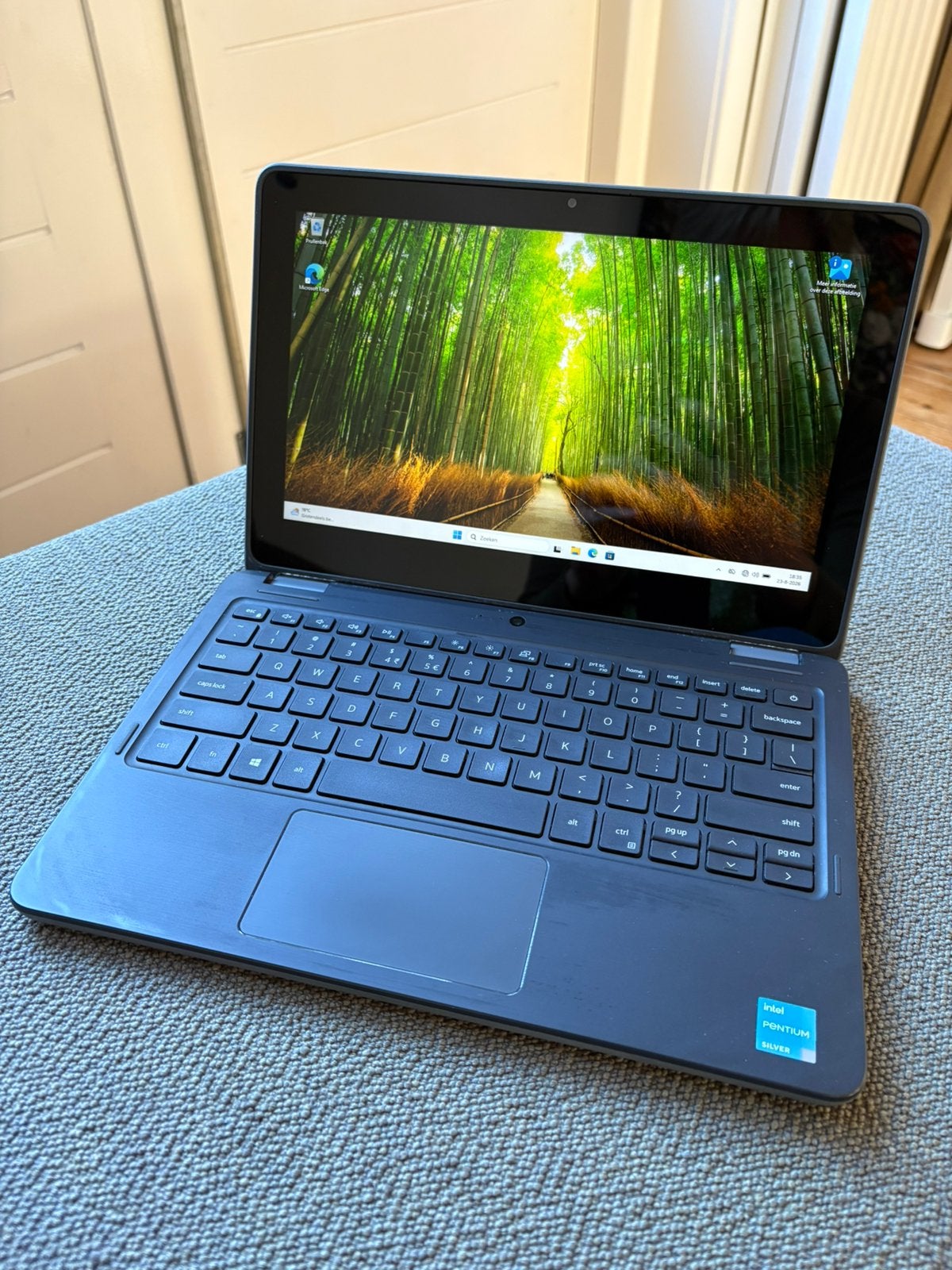 Schoollaptop Dell Latitude 3120 met hoes, Ophalen of Verzenden, Gebruikt, 11 inch, 2 tot 3 Ghz