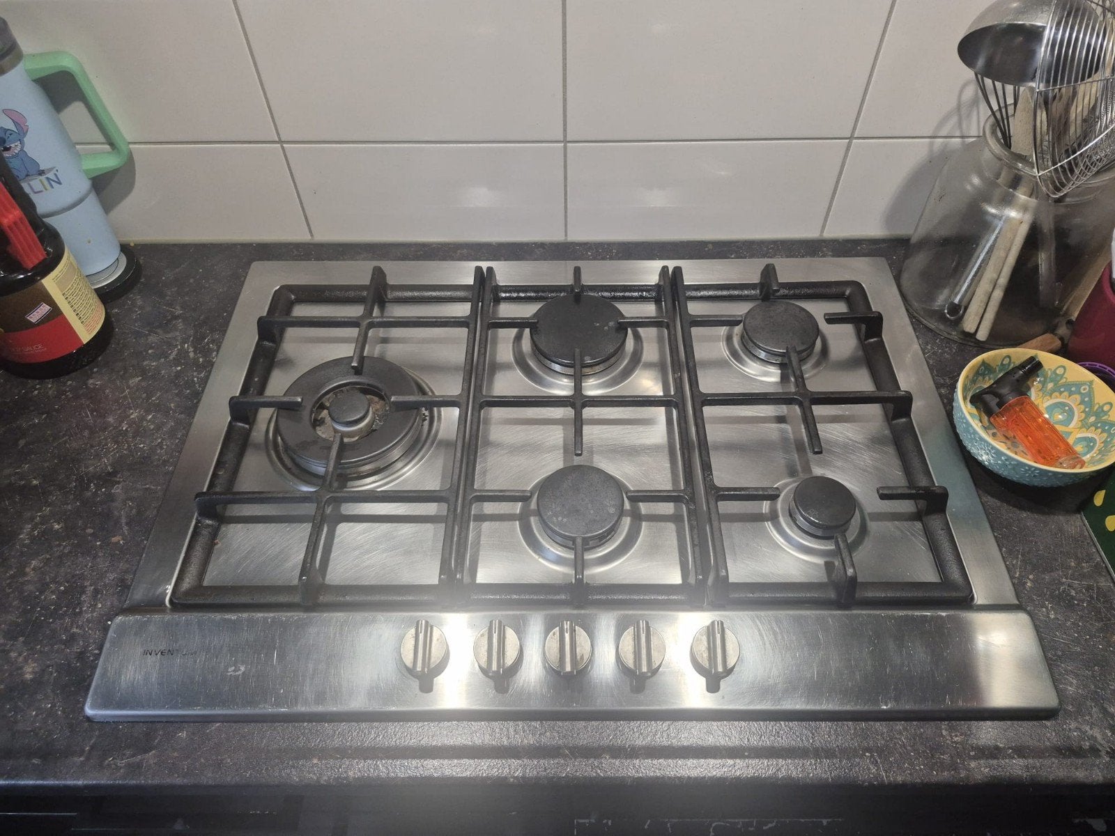 Inventum gastoestel - 5 pitten, Gebruikt, Ophalen of Verzenden, Inbouw, Gas