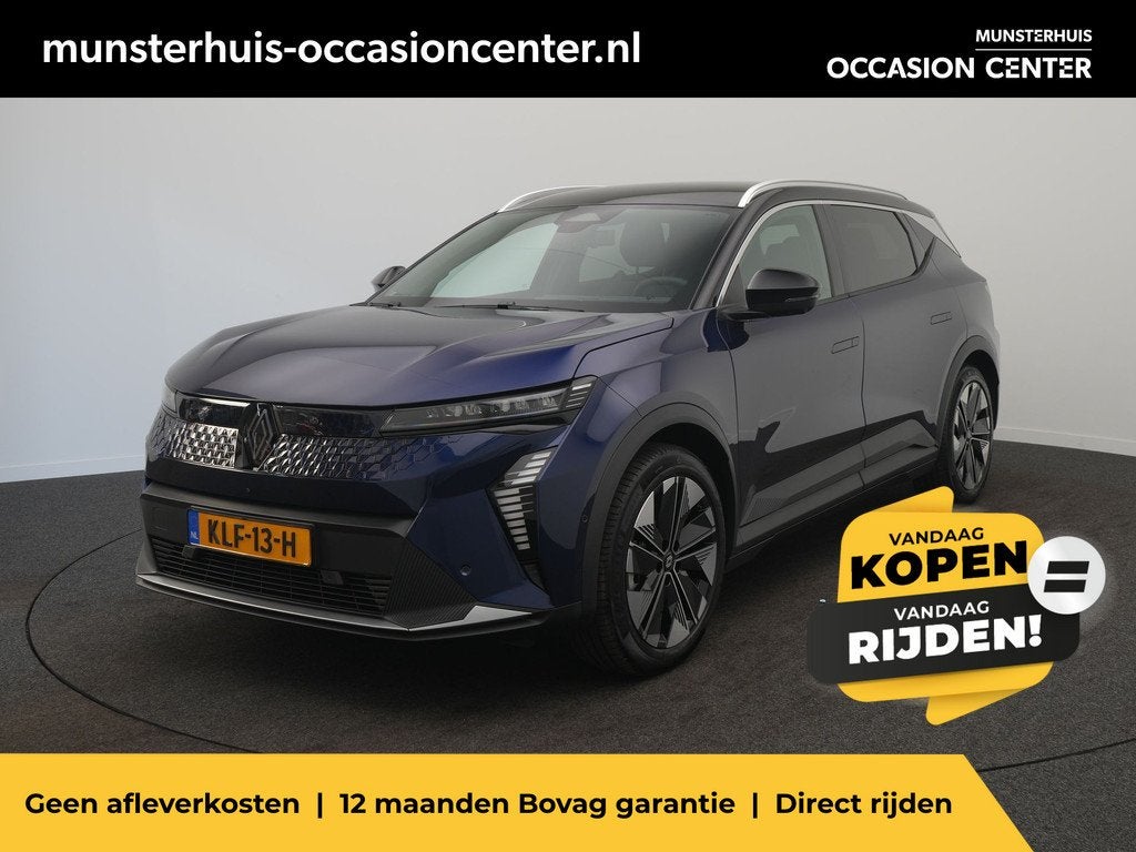 Renault Scénic E-Tech EV87 Long Range Techno - RIJKLAARPRIJ, 12 maanden, Gebruikt, Leder en Stof, Grijs