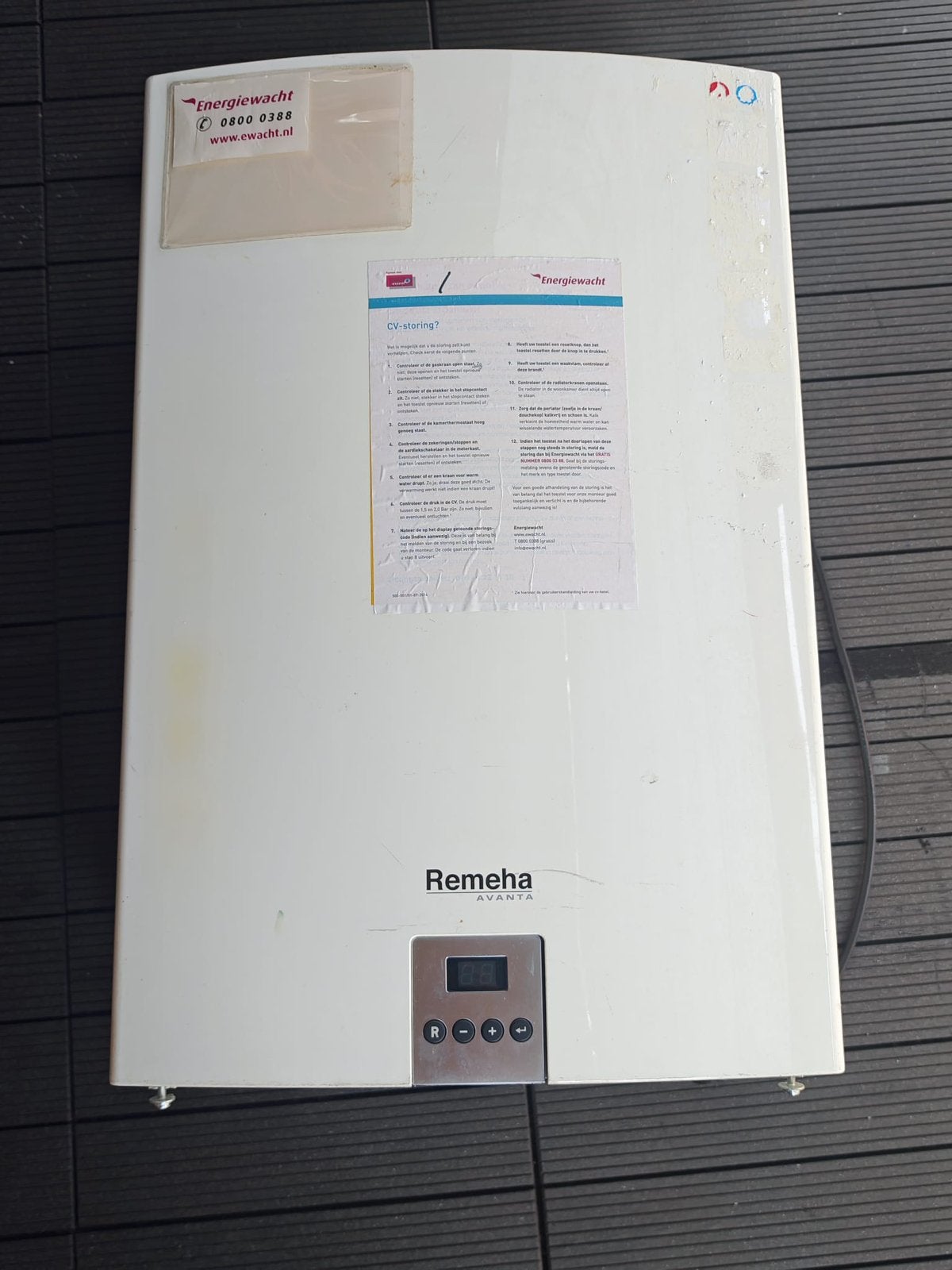 CV- Ketel Wit Remeha avanta 28c, Ophalen, 30 tot 80 cm, Cv-ketel of Combi-ketel, Minder dan 60 cm