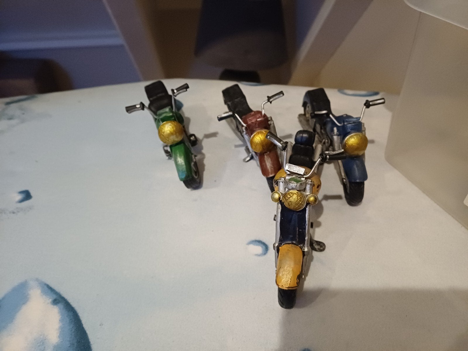 4x Polystone Harley Davidson Miniatuur Motoren, Ophalen of Verzenden, Gebruikt, Motoren