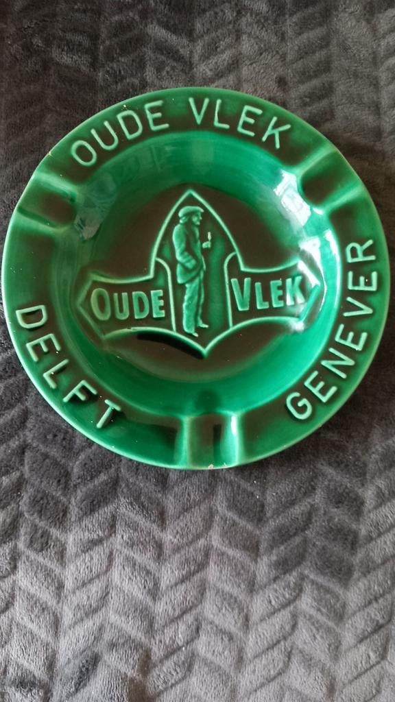 Zeldzaam Distilleerderij Oude Vlek Delft Jenever Asbak, Antiek en Kunst, Ophalen of Verzenden