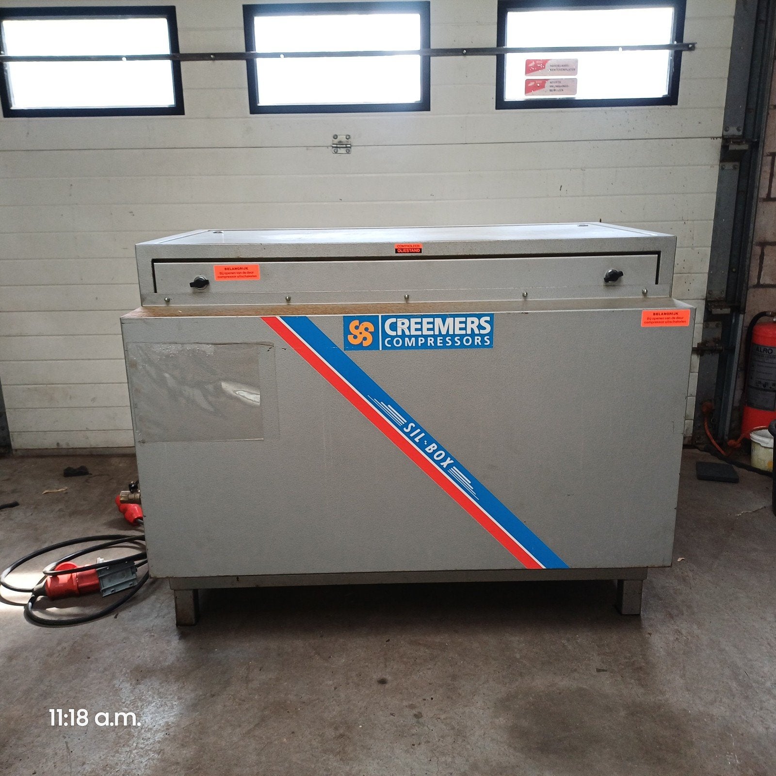 creemers en airpress compressor, Ophalen, Geluidgedempt, Gebruikt, 800 liter/min of meer