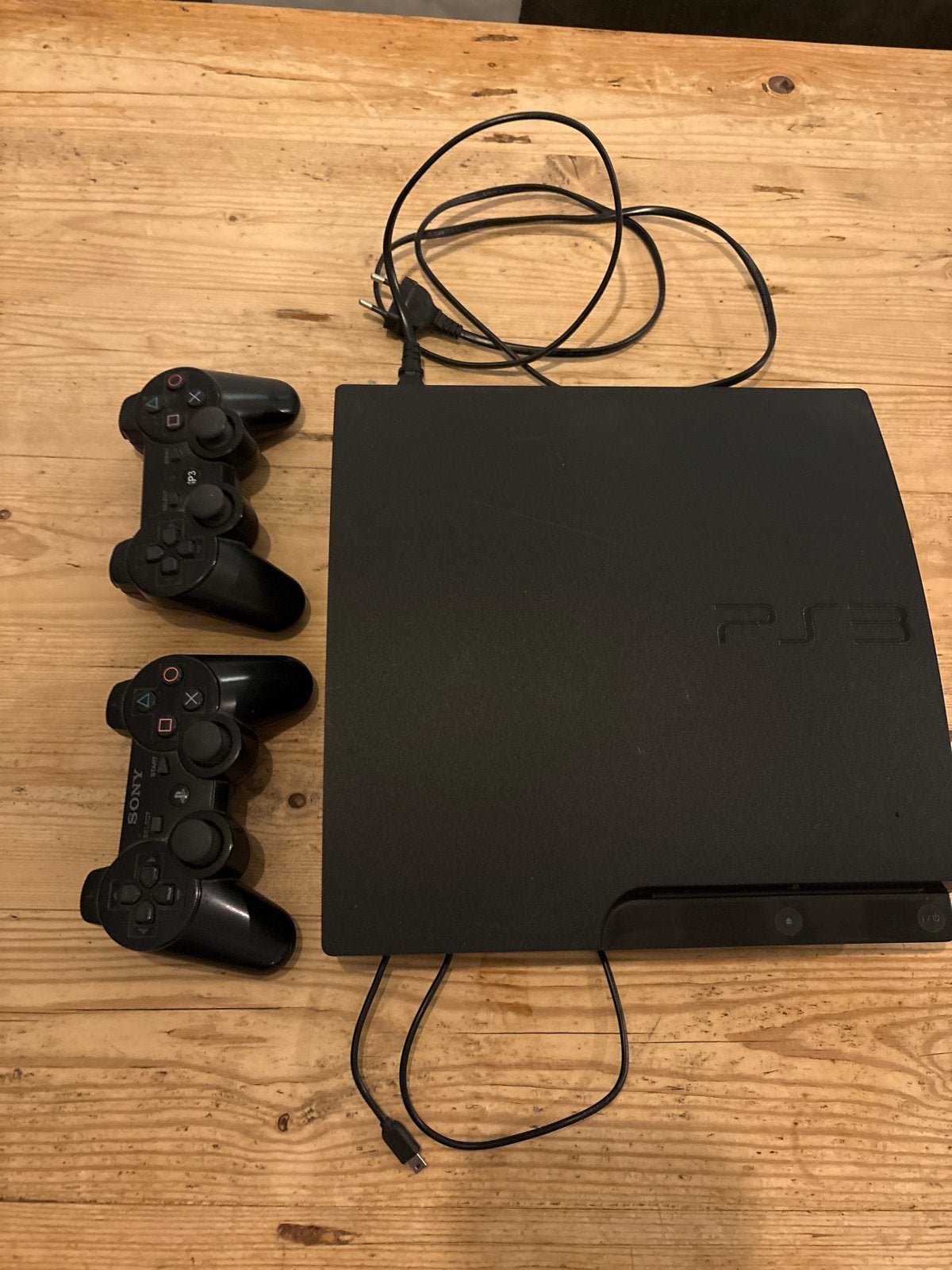 Sony PlayStation 3 Slim met 2 controllers, Spelcomputers en Games, Gebruikt, Met 2 controllers, Ophalen of Verzenden, 120 GB