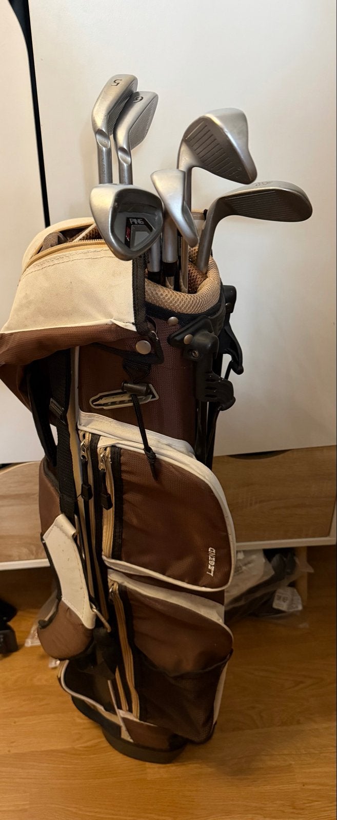 PING i25 ijzerset + 56 SW golf clubs  met standbag, Sport en Fitness, Ophalen of Verzenden, Gebruikt, Set, Ping