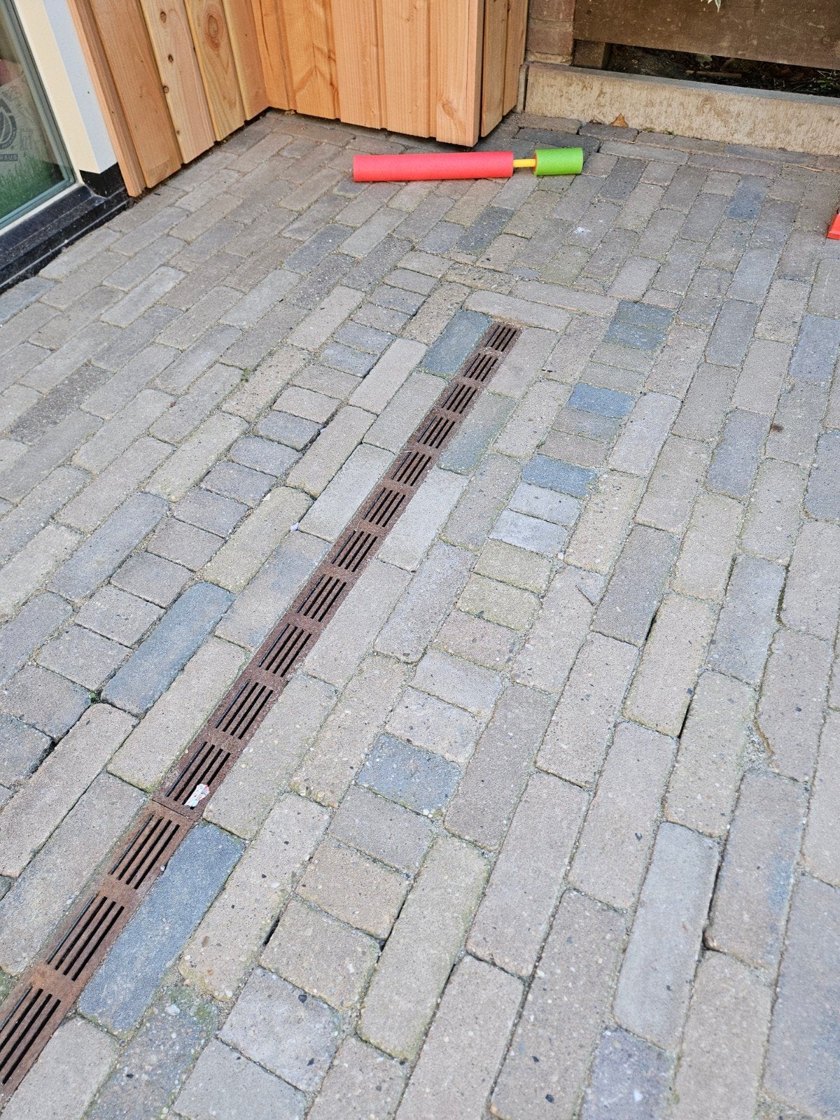 Aco Slimline lijngoot met cortenstaal rooster - 2 stuks, Ophalen, Gebruikt, 2 tot 4 meter, Overige materialen
