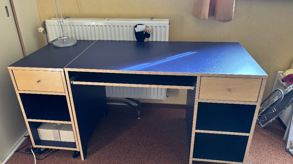 Bureau en kast Robin blauw, Ophalen, Gebruikt