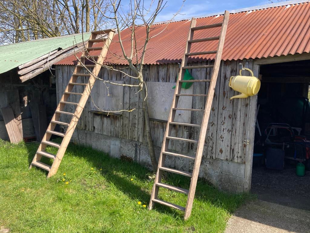 Houten trappen, Doe-het-zelf en Verbouw, Ladders en Trappen, Ophalen, Gebruikt, Trap, 2 tot 4 meter