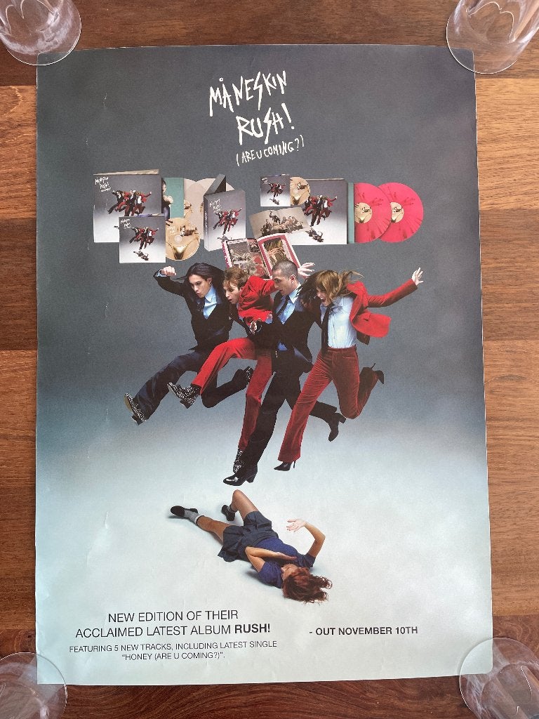 Promo Poster Måneskin Maneskin Rush Are U Coming? 42x59cm, Ophalen of Verzenden, Zo goed als nieuw, Poster, Artwork of Schilderij