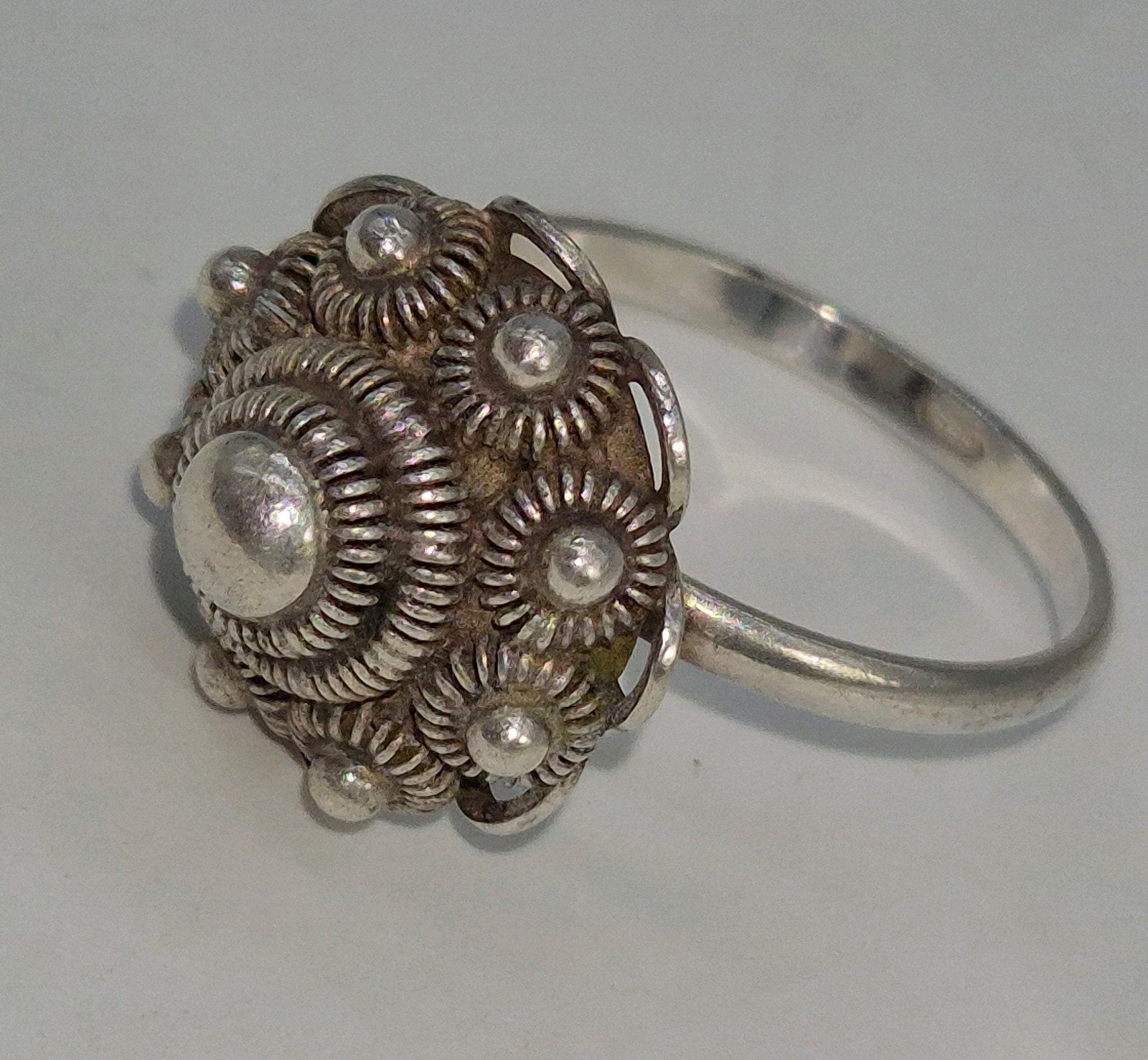 Leuke Zeeuwse knop ring 835 zilver maat 17.5, Gebruikt, Verzenden, 17 tot 18, Dame