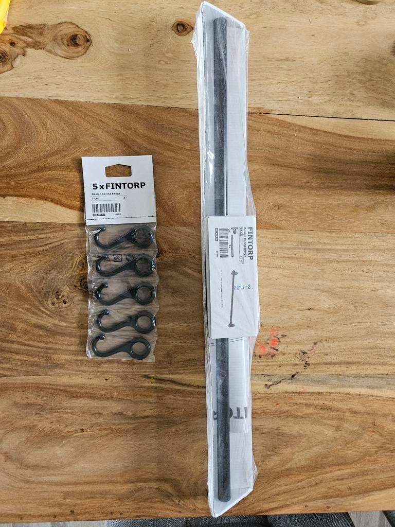 Ikea fintorp stang met 5 haken, Ophalen, Nieuw, Minder dan 150 cm, Minder dan 100 cm
