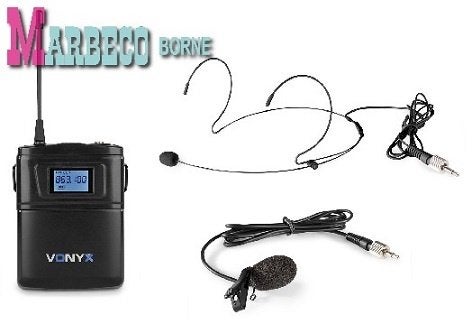Draadloze Bodypack Microfoon Digitaal UHF 16-Kanaal UHF, Vonyx, Overige typen, Nieuw, Info@marbeco.nl