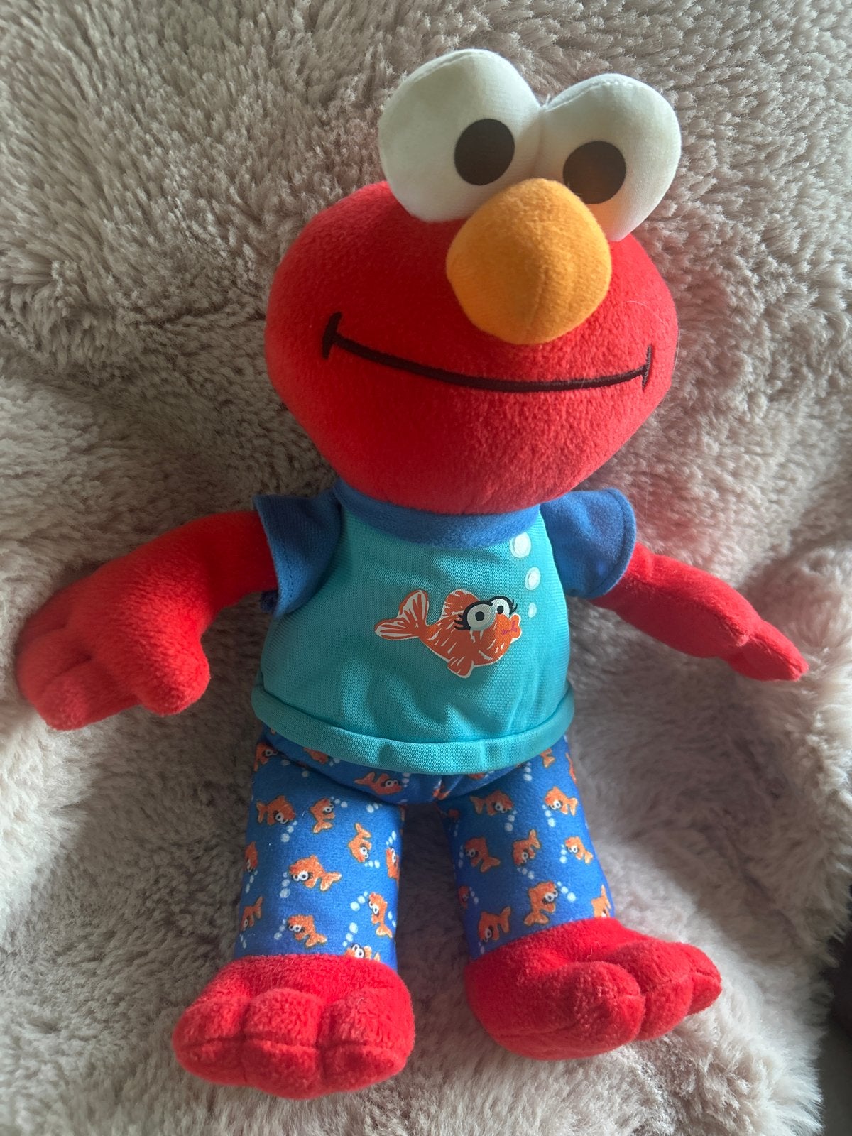 Elmo knuffel van Sesamstraat met slaapliedje, Overige merken, Overige typen, Middelgroot (20 tot 80 cm), Rood