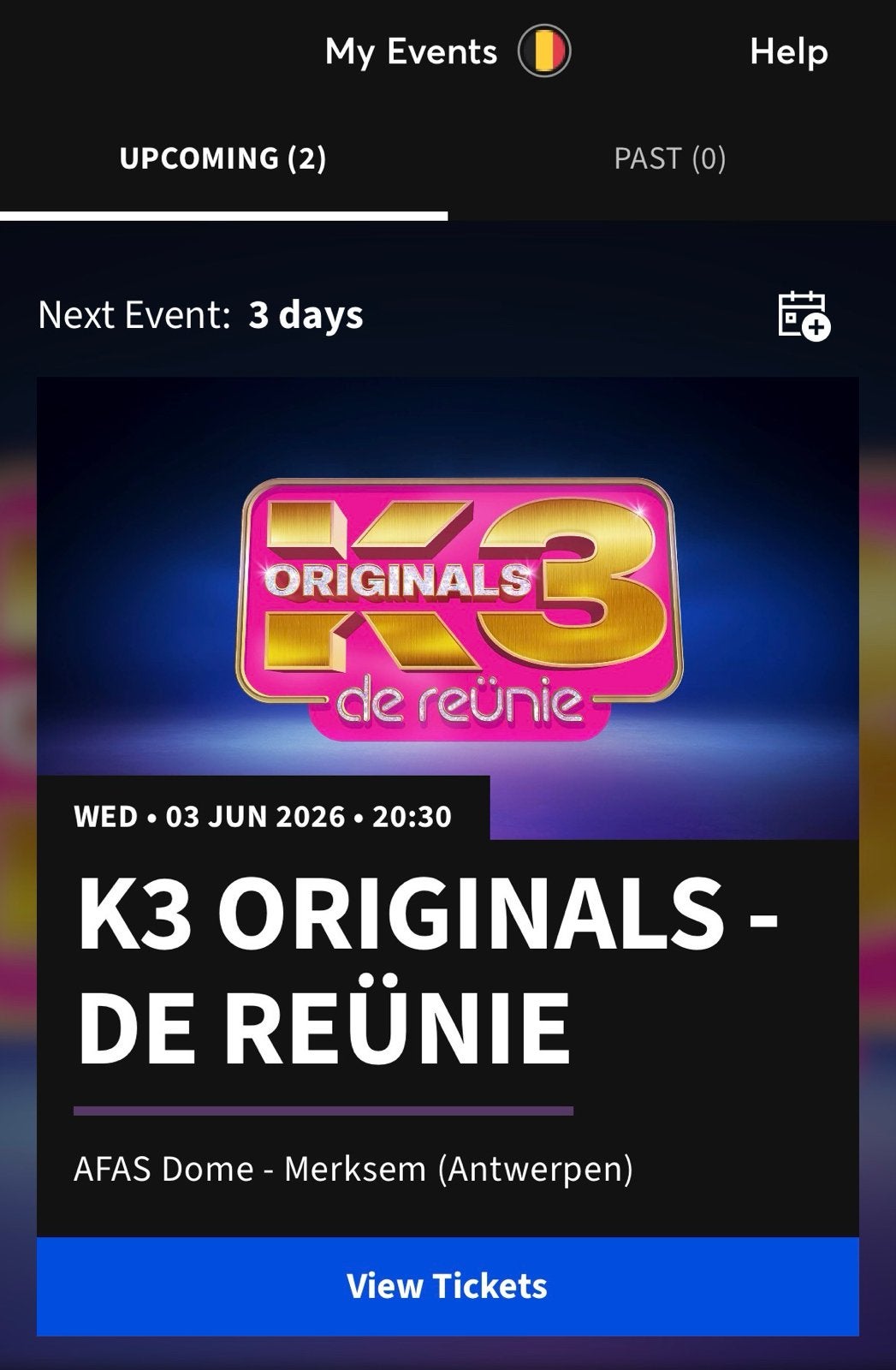 2 Tickets: K3 concert (3 juni, Antwerpen), Twee personen, Juni