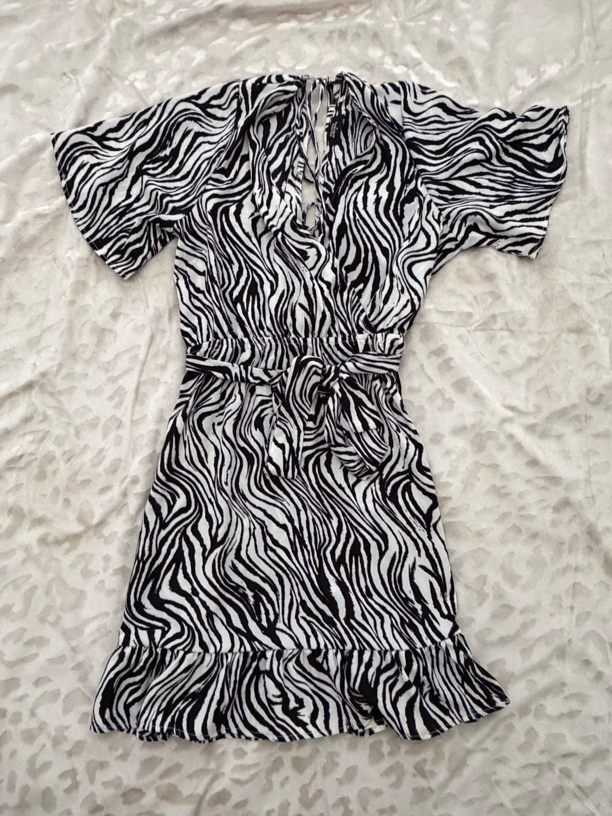 Zwart-wit zebraprint jurkje Seven Sisters, Zwart, Ophalen of Verzenden, Zo goed als nieuw, Maat 36 (S)