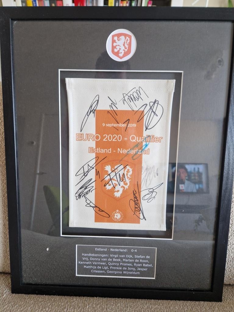 Gesigneerde stoelcover Nederlands Elftal, Verzamelen, Sportartikelen en Voetbal, Ophalen of Verzenden, Ajax