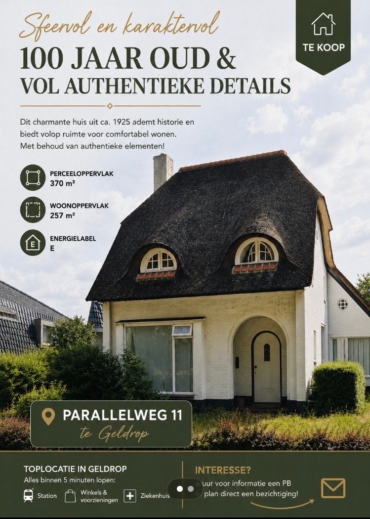 100 jaar oude vrijstaande woning in hartje Geldrop, Huizen en Kamers, 200 tot 500 m², Noord-Brabant, 257 m², Vrijstaande woning