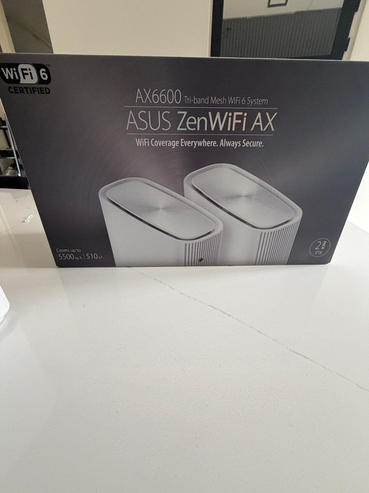 Asus XT8 ZenWiFi AX6600 Tri-band Mesh WiFi 6 (2-pack), Computers en Software, Routers en Modems, Zo goed als nieuw, Router, Ophalen of Verzenden