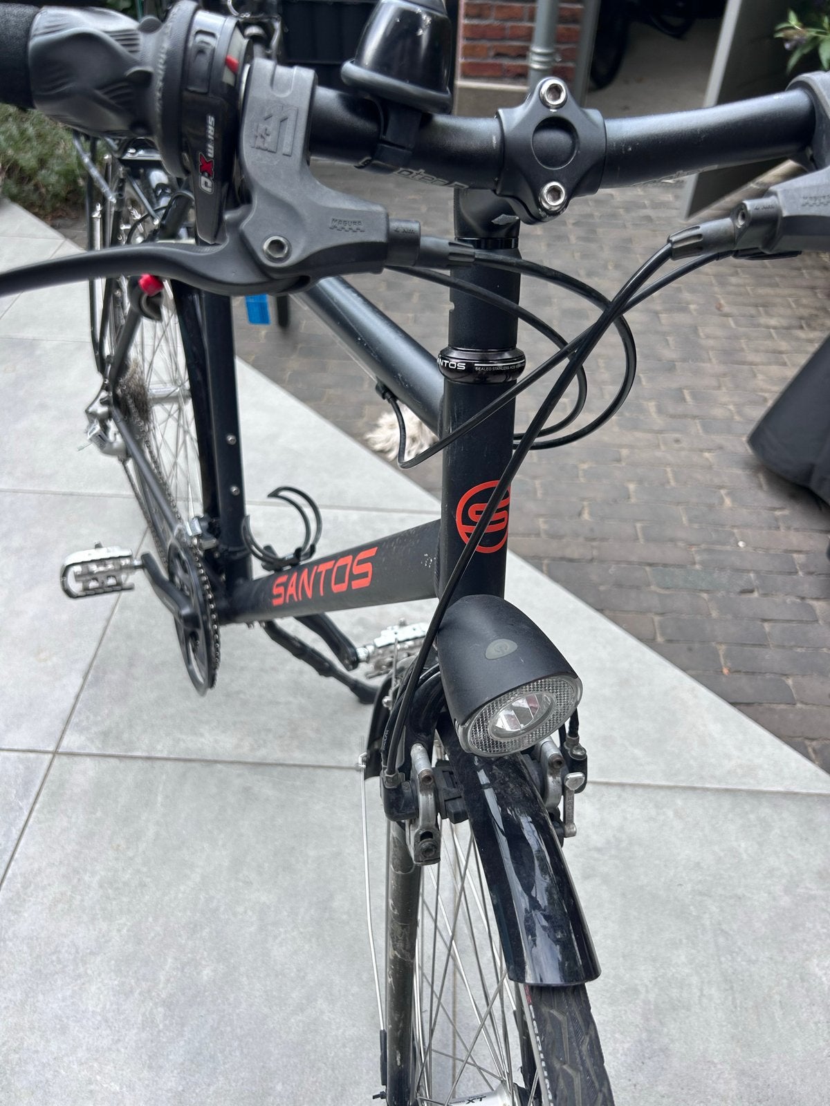 Santos Trekkingfiets - Zwart, 28 inch, Gebruikt, Velgrem, 57 tot 61 cm