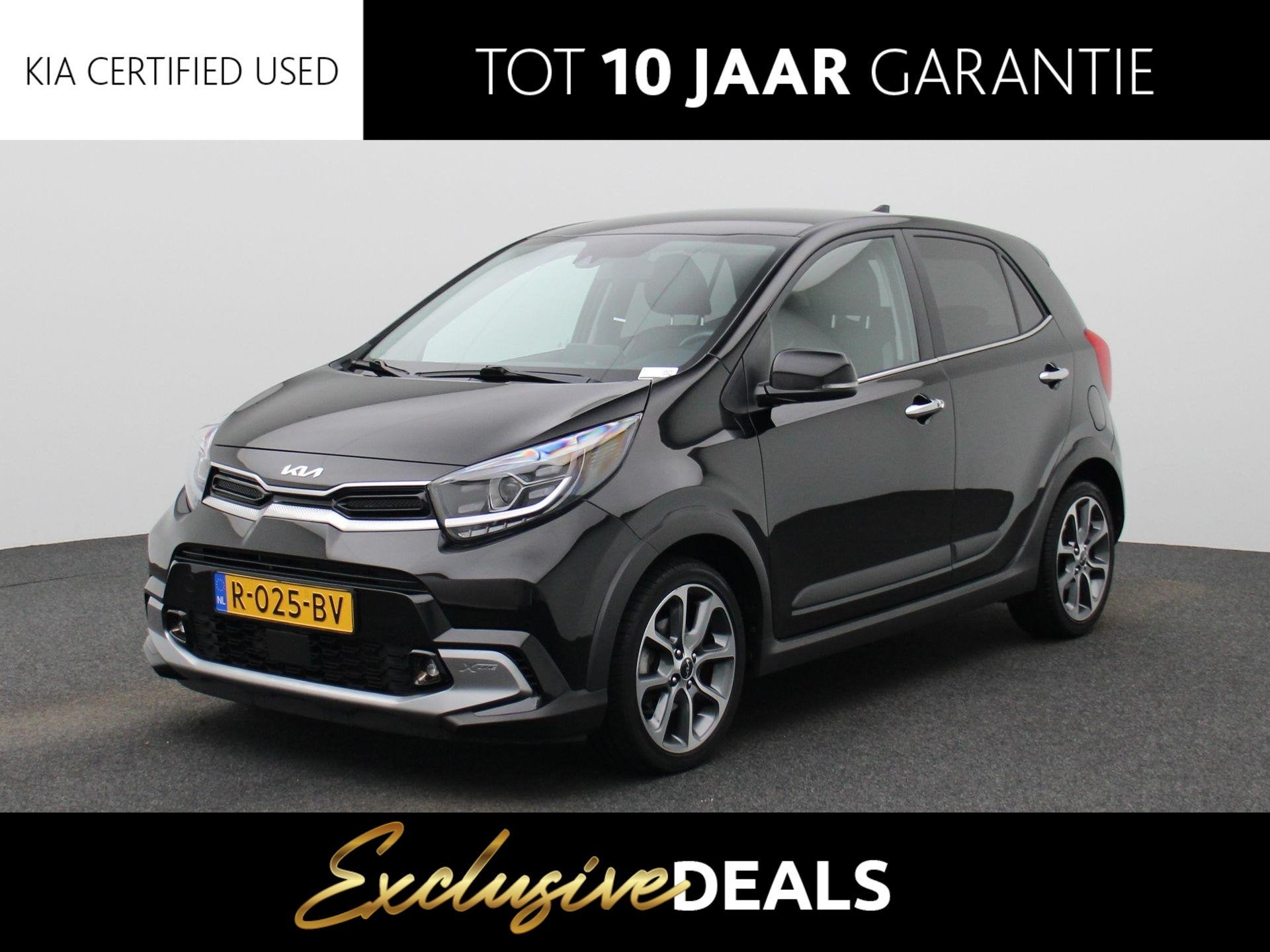 Kia Picanto 1.0 T-GDi X-Line 5p | 100 pk! | Camera | Cruise, Auto's, 101 pk, Gebruikt, Zwart, Origineel Nederlands