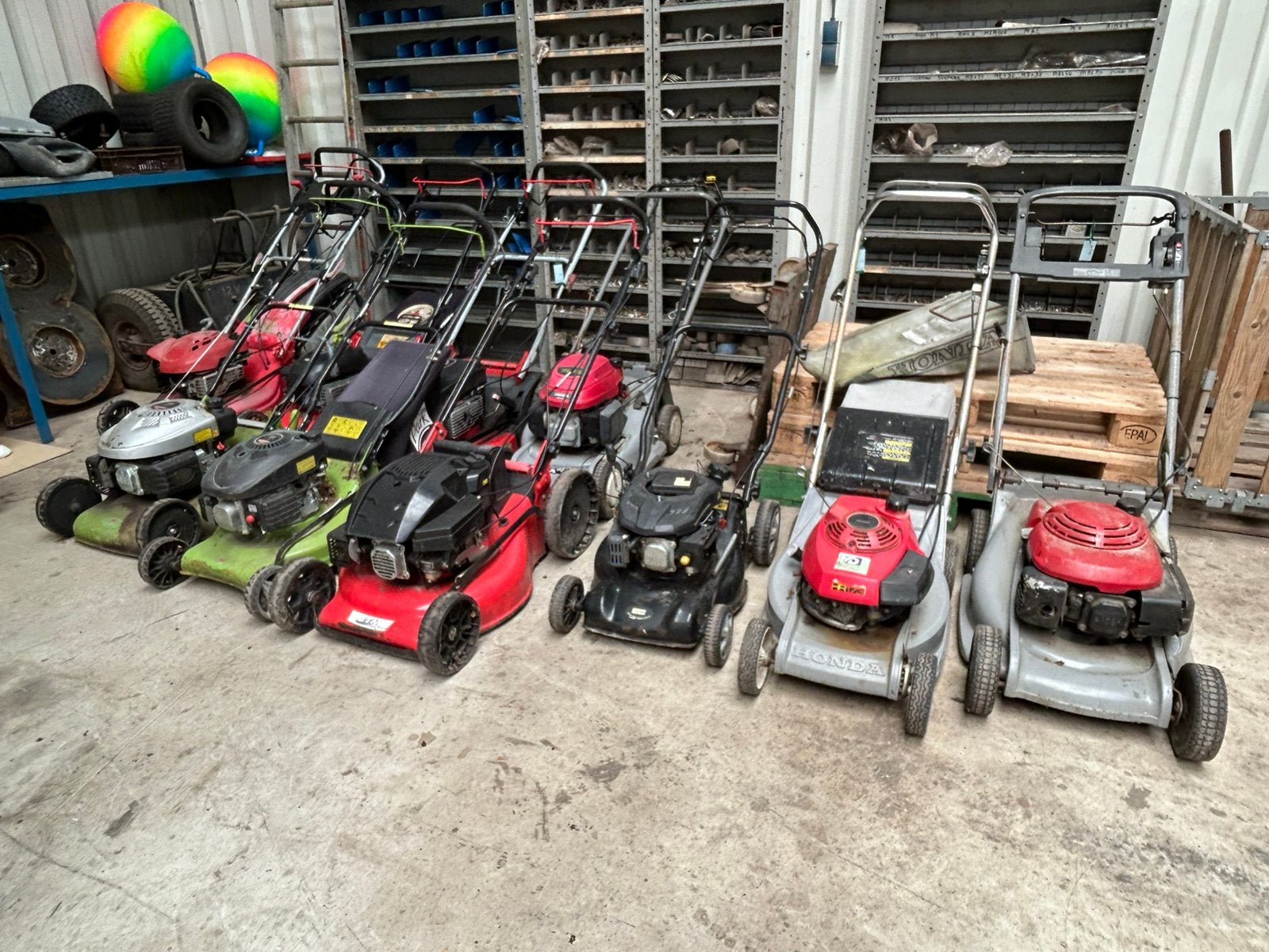 Honda / B&S - Sabo grasmaaiers - benzine  - cirkel maaiers, Ophalen, Cirkelmaaier, Gebruikt, Benzine-grasmaaier