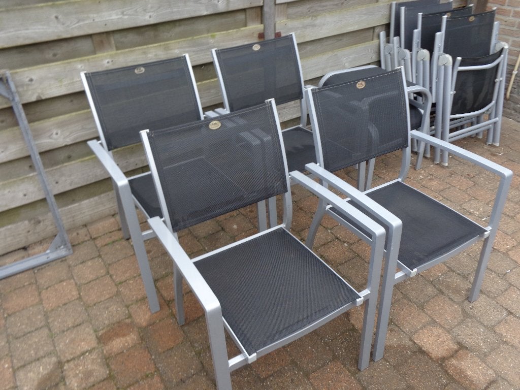 tuinstoelen, Tuin en Terras, Ophalen, Gebruikt, Aluminium, Stapelbaar