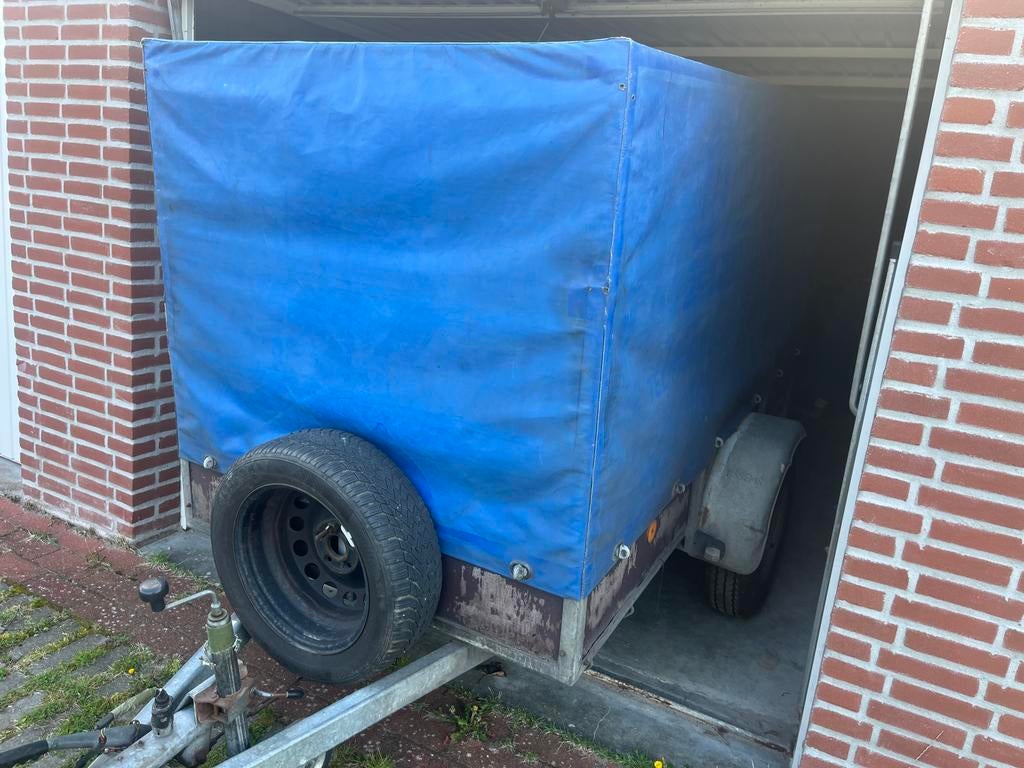 Aanhanger met huif - Ideaal voor transport, Ophalen of Verzenden, Gebruikt