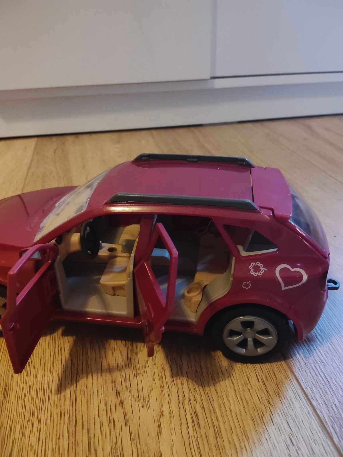 Schleich auto - roze speelgoedauto met openende deuren, Ophalen of Verzenden, Gebruikt